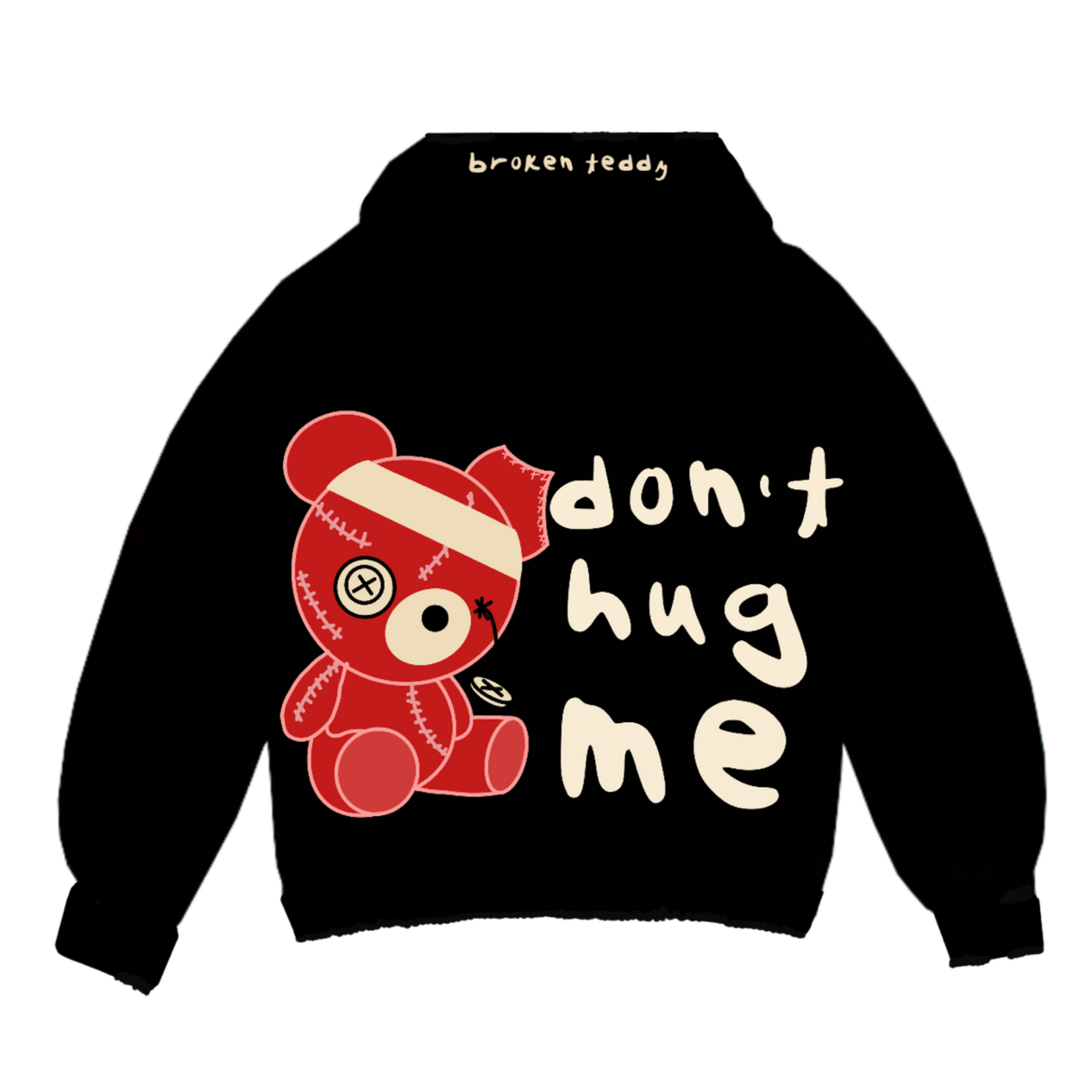 broken teddy hoodie