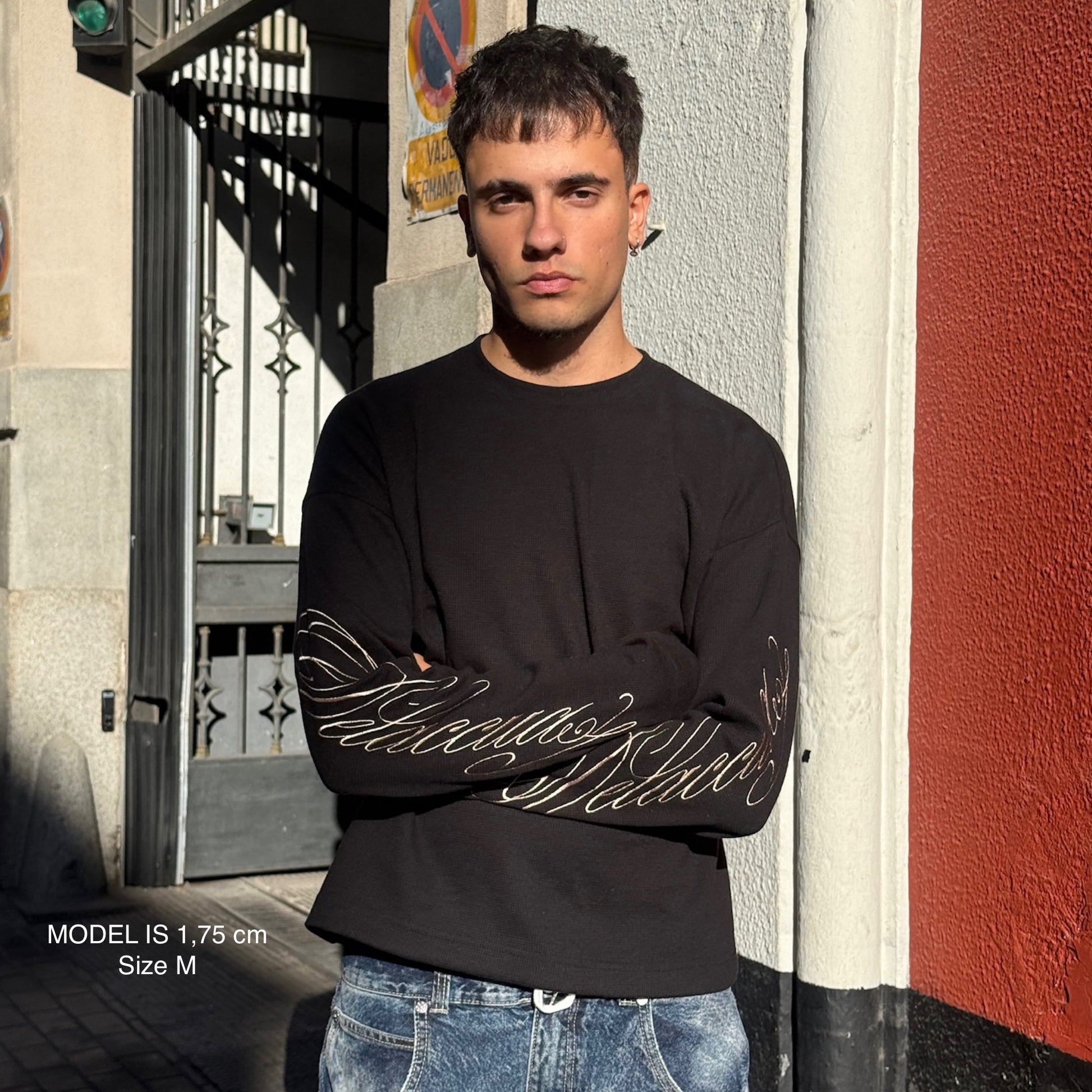 Waffle Longsleeve Black