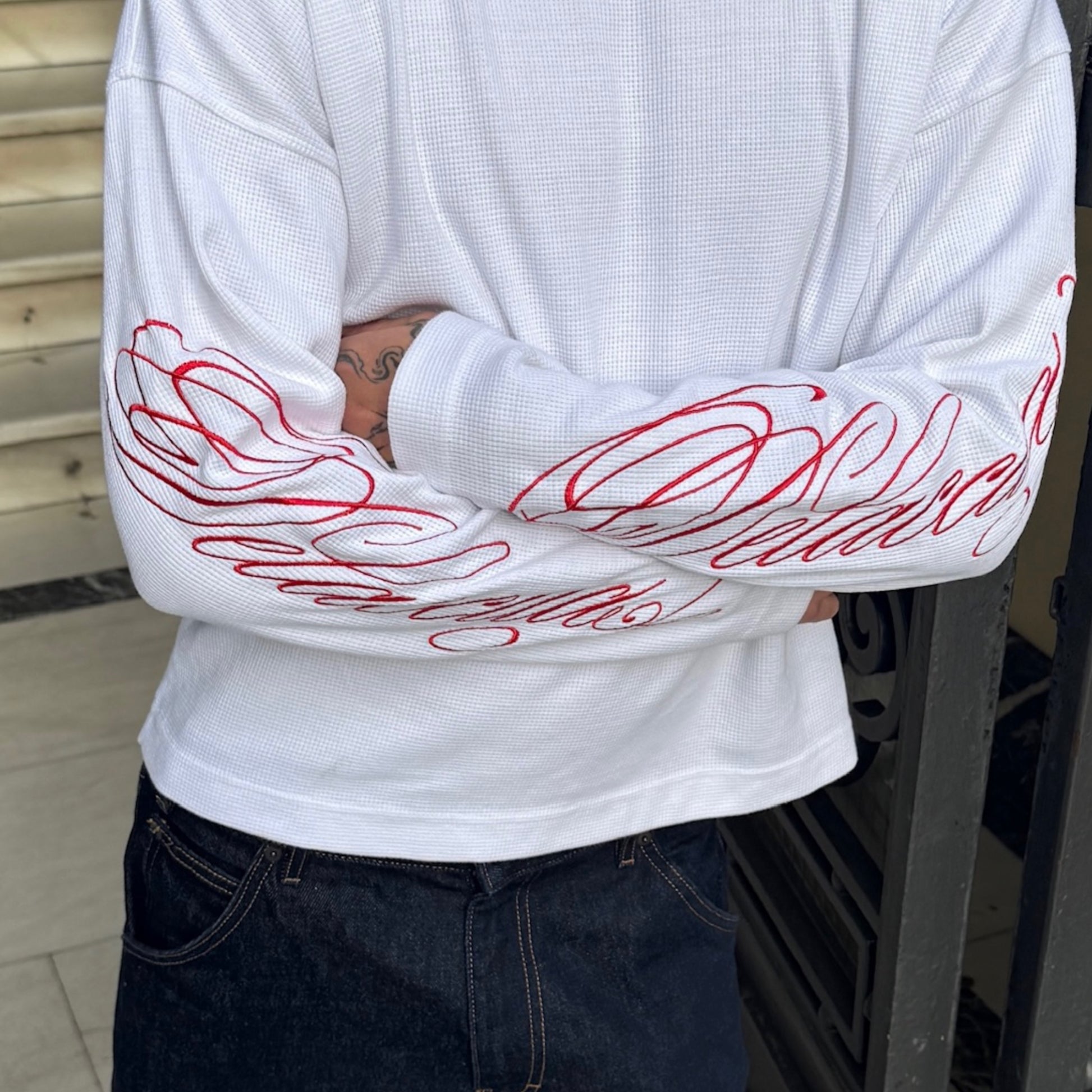 Waffle Longsleeve White