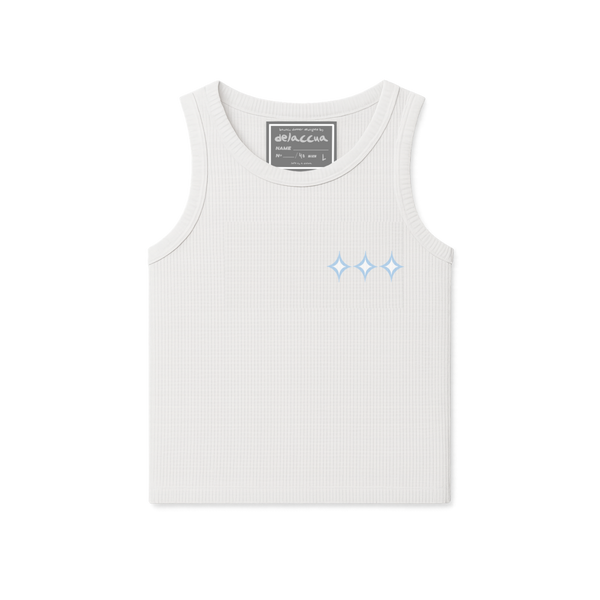 SUBLATIONS】LOGO TANKTOP .15 / WHITE LOGO PRINT RIB TANKTOP .15