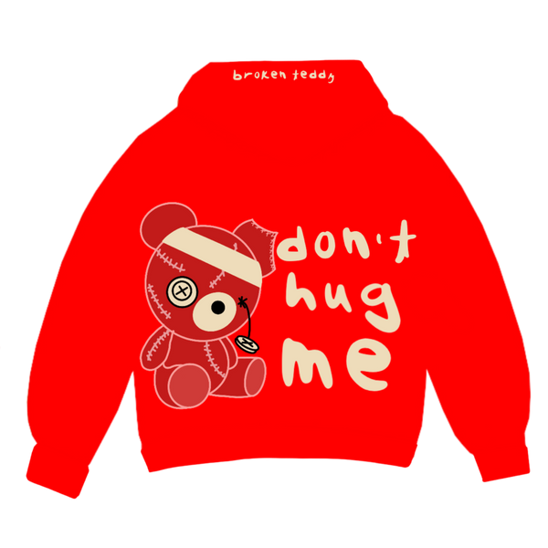 BROKEN TEDDY HOODIE (RED)