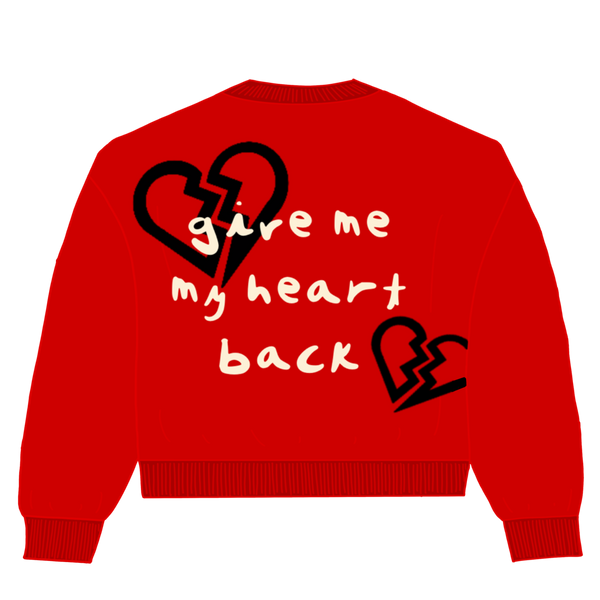 HEARTBREAK KNIT SWEATER RED