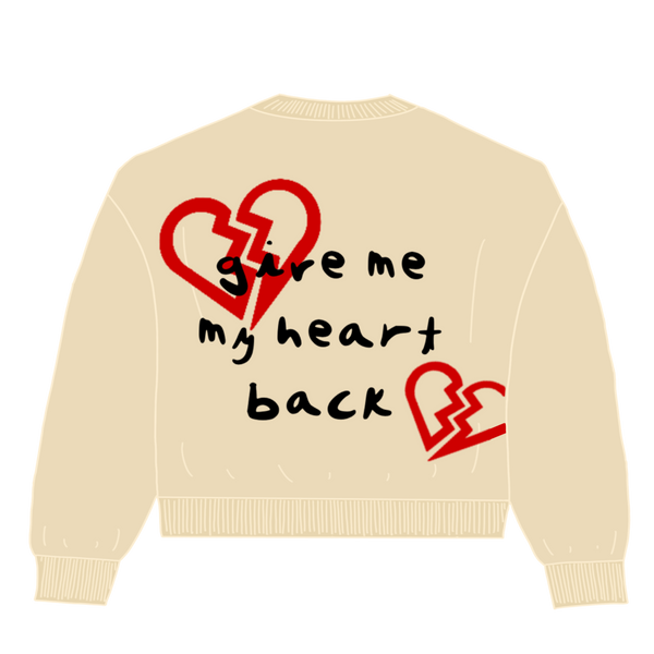 HEARTBREAK KNIT SWEATER BEIGE