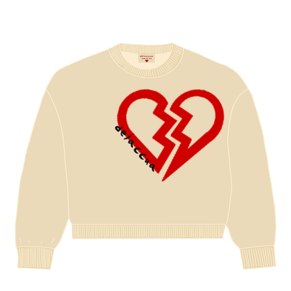 HEARTBREAK KNIT SWEATER BEIGE